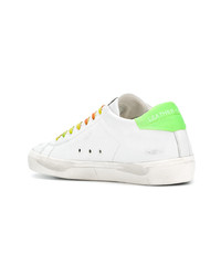 weiße Leder niedrige Sneakers von Leather Crown