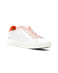 weiße Leder niedrige Sneakers von Leather Crown