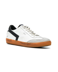 weiße Leder niedrige Sneakers von Leather Crown