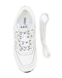 weiße Leder niedrige Sneakers von A.P.C.