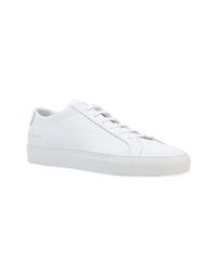 weiße Leder niedrige Sneakers von Common Projects