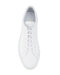 weiße Leder niedrige Sneakers von Common Projects