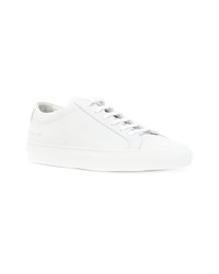 weiße Leder niedrige Sneakers von Common Projects