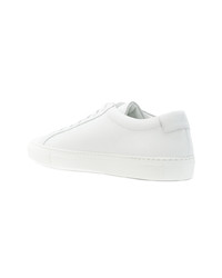 weiße Leder niedrige Sneakers von Common Projects