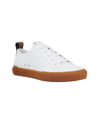 weiße Leder niedrige Sneakers von Fendi