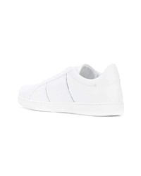 weiße Leder niedrige Sneakers von Versace