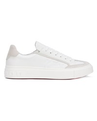 weiße Leder niedrige Sneakers von Salvatore Ferragamo