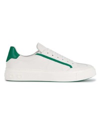 weiße Leder niedrige Sneakers von Salvatore Ferragamo