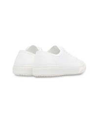 weiße Leder niedrige Sneakers von Prada