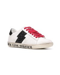 weiße Leder niedrige Sneakers von Amiri