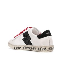 weiße Leder niedrige Sneakers von Amiri