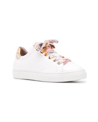 weiße Leder niedrige Sneakers von Emilio Pucci