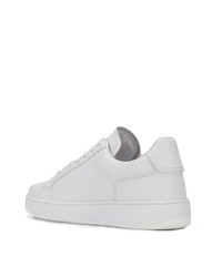 weiße Leder niedrige Sneakers von Bottega Veneta