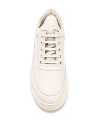 weiße Leder niedrige Sneakers von Filling Pieces