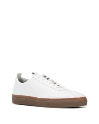 weiße Leder niedrige Sneakers von Grenson