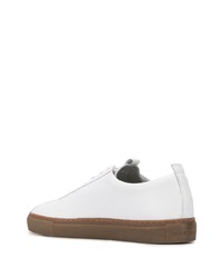 weiße Leder niedrige Sneakers von Grenson