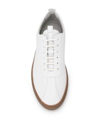 weiße Leder niedrige Sneakers von Grenson