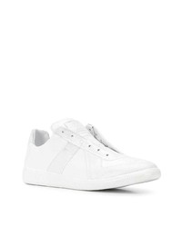 weiße Leder niedrige Sneakers von Maison Margiela