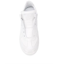 weiße Leder niedrige Sneakers von Maison Margiela