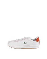 weiße Leder niedrige Sneakers von Lacoste