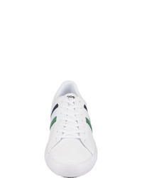 weiße Leder niedrige Sneakers von Lacoste