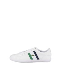 weiße Leder niedrige Sneakers von Lacoste