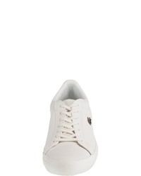 weiße Leder niedrige Sneakers von Lacoste