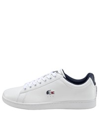 weiße Leder niedrige Sneakers von Lacoste