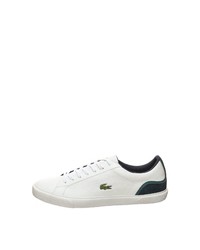 weiße Leder niedrige Sneakers von Lacoste