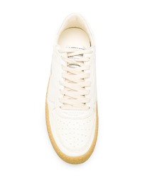 weiße Leder niedrige Sneakers von Philippe Model