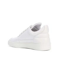 weiße Leder niedrige Sneakers von Filling Pieces