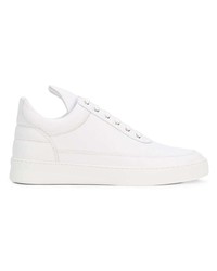 weiße Leder niedrige Sneakers von Filling Pieces