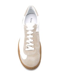 weiße Leder niedrige Sneakers von Acne Studios