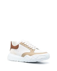 weiße Leder niedrige Sneakers von Alexander McQueen