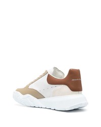 weiße Leder niedrige Sneakers von Alexander McQueen