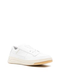 weiße Leder niedrige Sneakers von Acne Studios