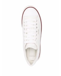 weiße Leder niedrige Sneakers von Bally