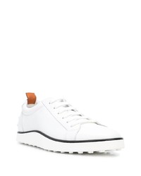 weiße Leder niedrige Sneakers von Tod's