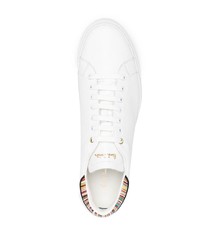 weiße Leder niedrige Sneakers von Paul Smith
