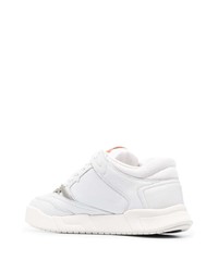 weiße Leder niedrige Sneakers von Heron Preston