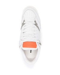 weiße Leder niedrige Sneakers von Heron Preston