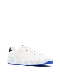 weiße Leder niedrige Sneakers von Balmain