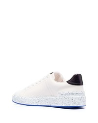 weiße Leder niedrige Sneakers von Balmain