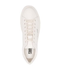 weiße Leder niedrige Sneakers von Karl Lagerfeld