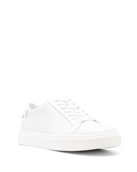 weiße Leder niedrige Sneakers von Calvin Klein