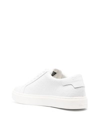 weiße Leder niedrige Sneakers von Calvin Klein