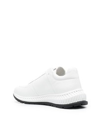 weiße Leder niedrige Sneakers von Emporio Armani