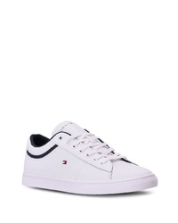 weiße Leder niedrige Sneakers von Tommy Hilfiger