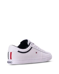 weiße Leder niedrige Sneakers von Tommy Hilfiger