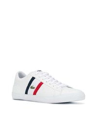 weiße Leder niedrige Sneakers von Lacoste